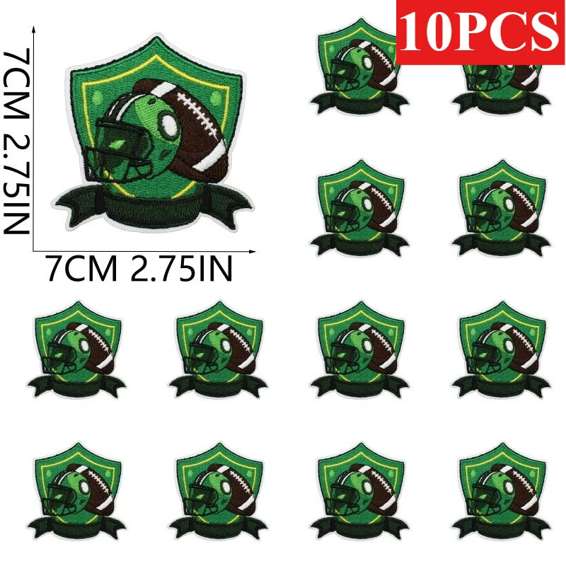 10/12PCS  Wholesale Embroidery Patches Rugby for Clothing