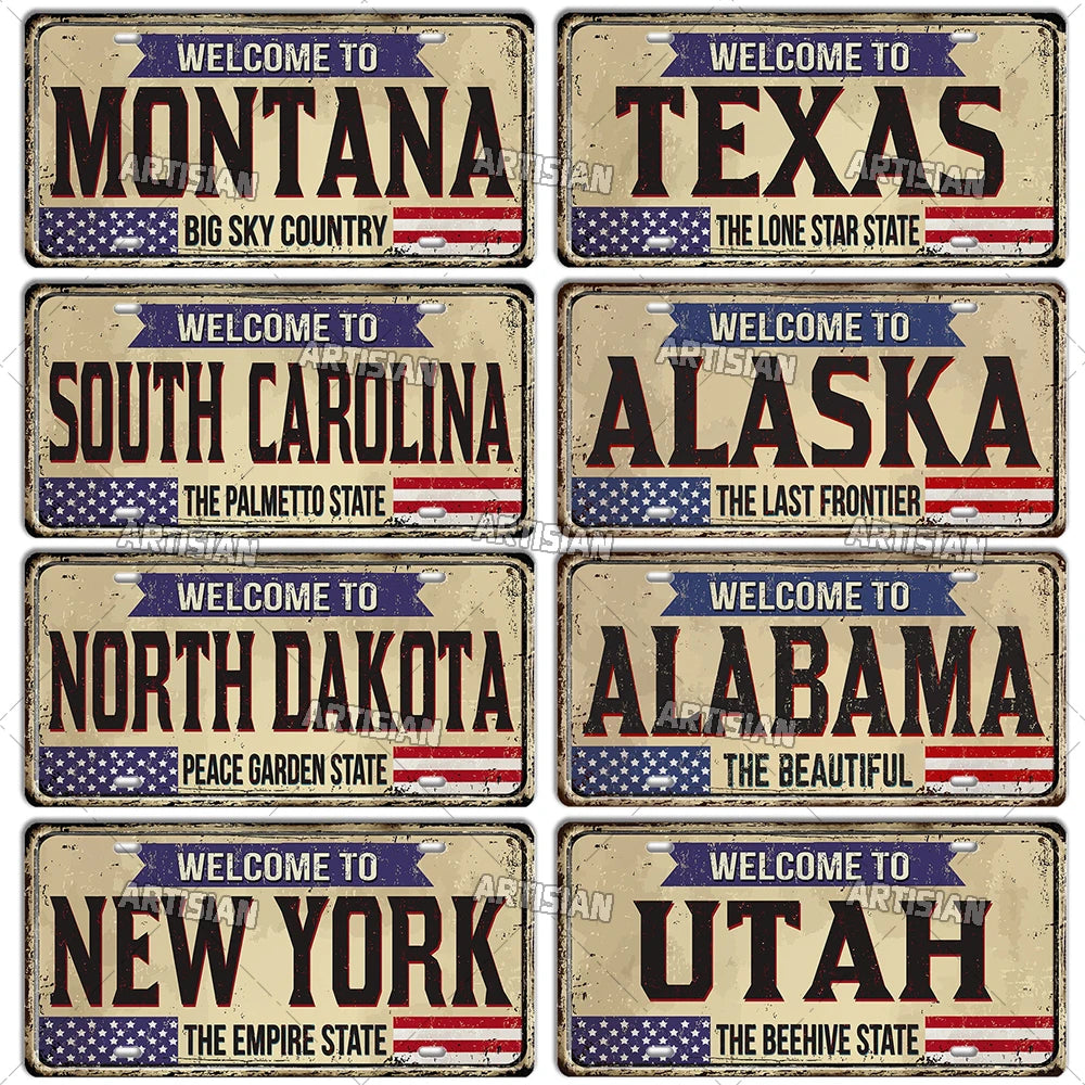 USA Landmark License Plate