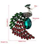Personalized Peacock Brooch Beautiful and Elegant Pin