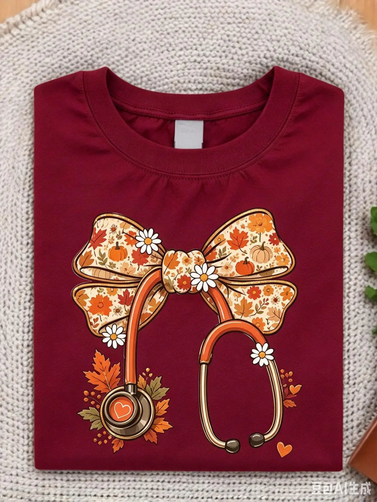 Thanksgiving Nurse Coquette Bow Sweatshirt