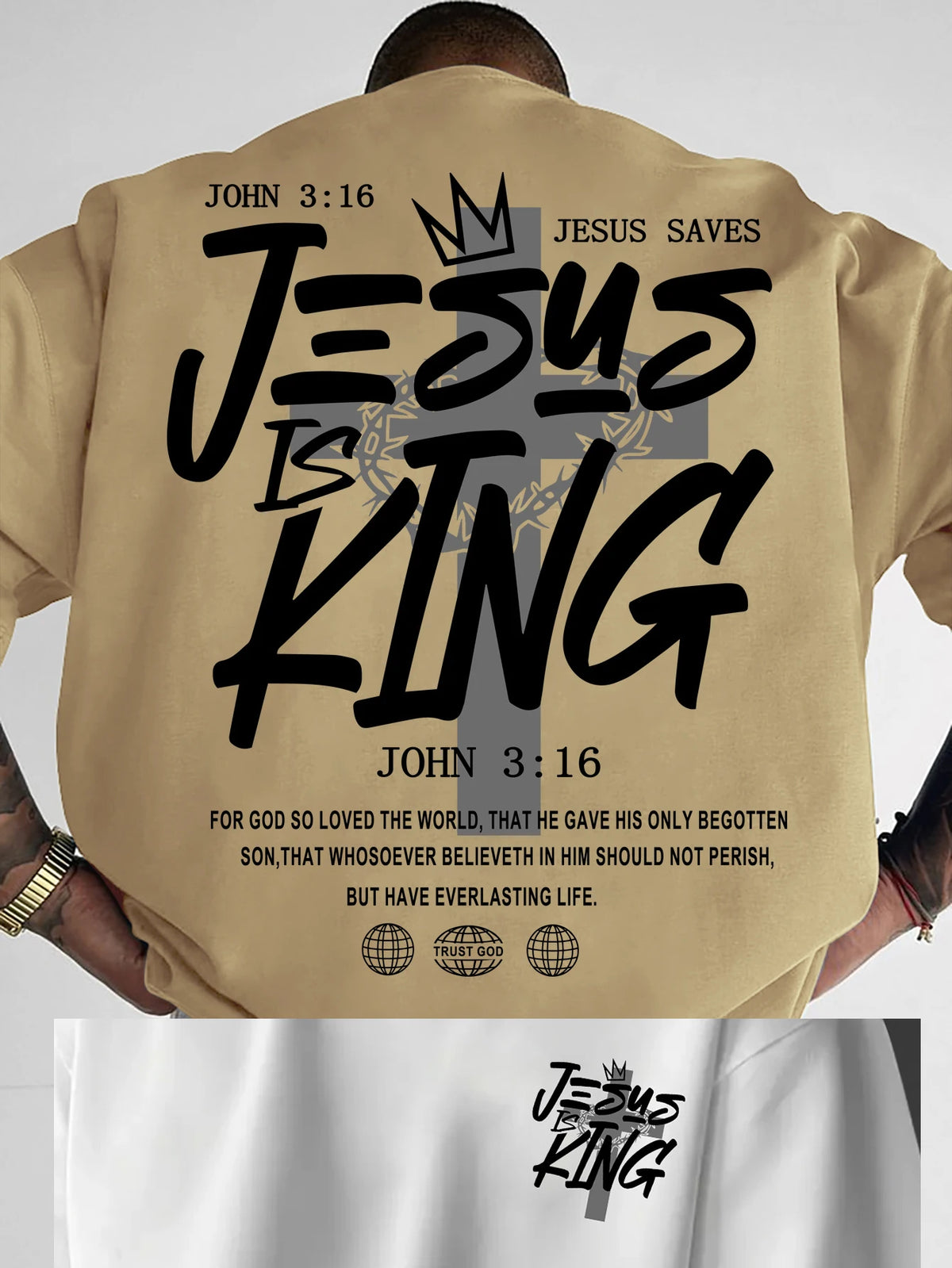 Vintage Jesus Is King Graphic T Shirt