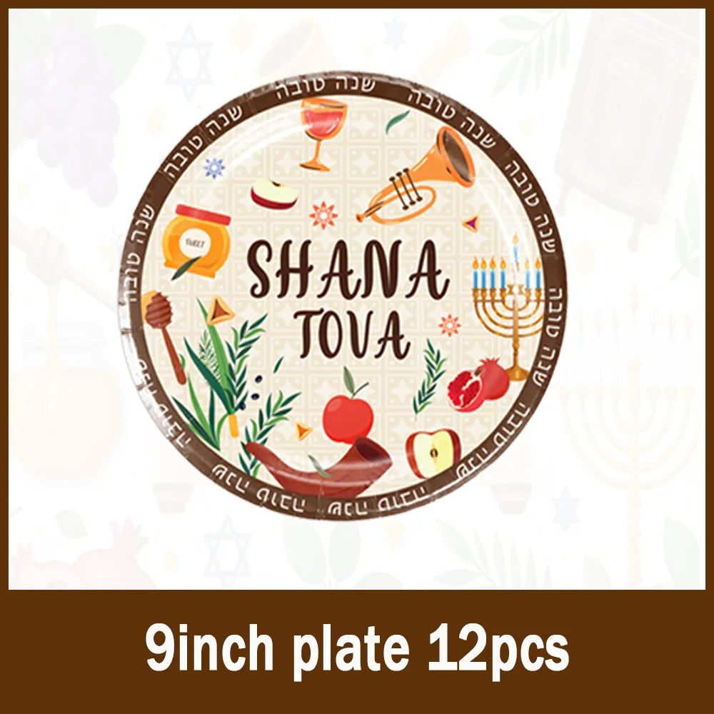 Jewish New Year Party Supplies Rosh Hashanah Tableware