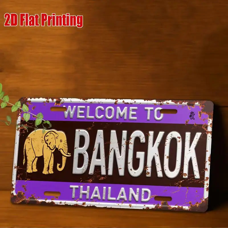 Vintage Thai License Plate