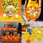 Artificial Carnation Marigold Flower for Diwali, Halloween, and Day of The Dead Party