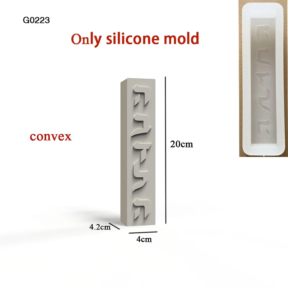 Silicone Candle Mold Hebrew Letters