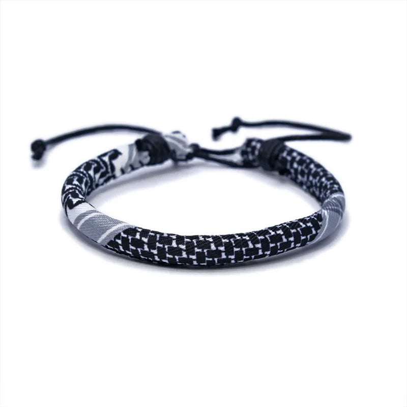 Multicolor Sizes Weave Kufiya Patterns Bracelets