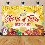 Happy Purim Rosh Hashanah Theme Backdrop Jewish New Year Party