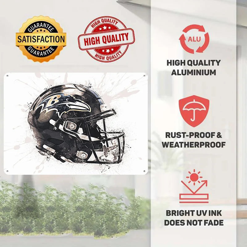 Baltimore Ravens Helmet 3D Printed Texture Poster