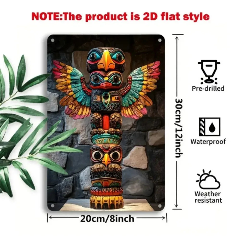 Native Themed Aluminum Ornament