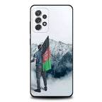 جراب هاتف علم أفغانستان لأجهزة سامسونج S25,S24,S21,S22,S23,S30,Ultra,S20,Plus,Fe,Lite,Note,10,9,5G غطاء أسود