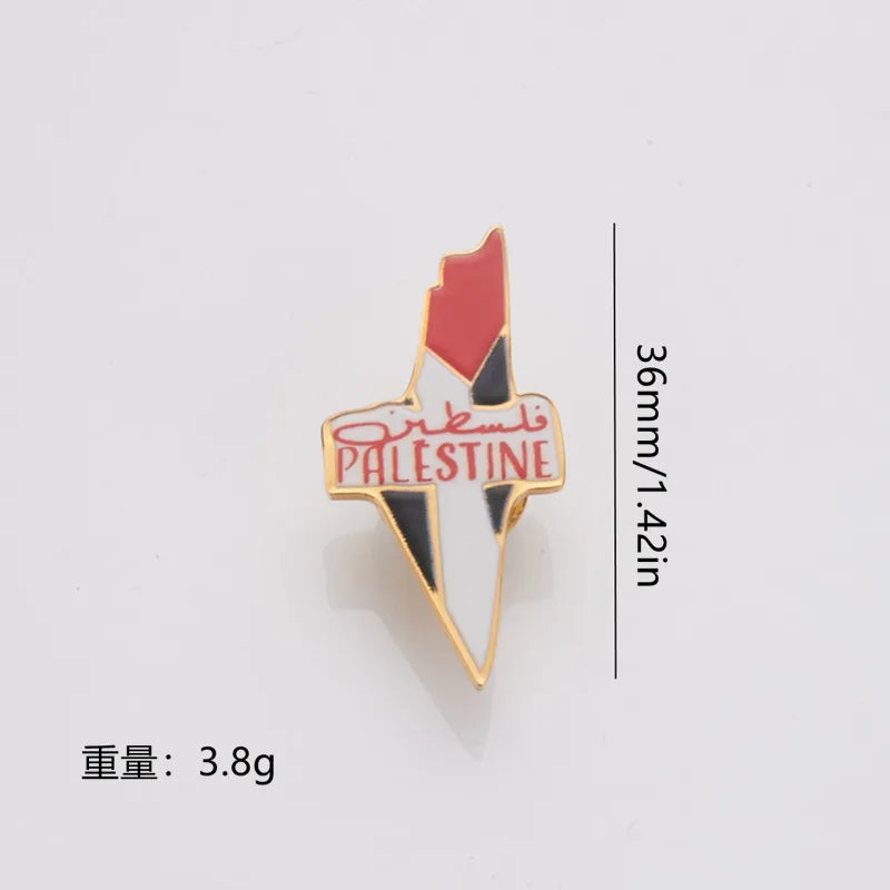 Palestine Brooch – Stainless Steel