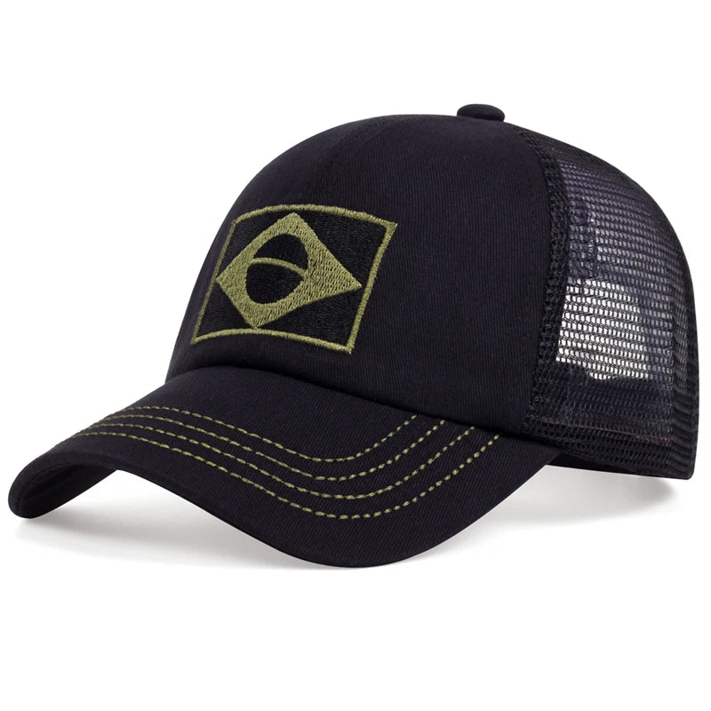Brazil Flag Camouflage Baseball Cap
