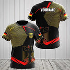 Men's German flag pattern short-sleeved shirt