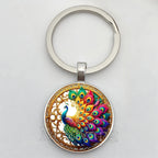 Beautiful Colorful Peacock Keychain