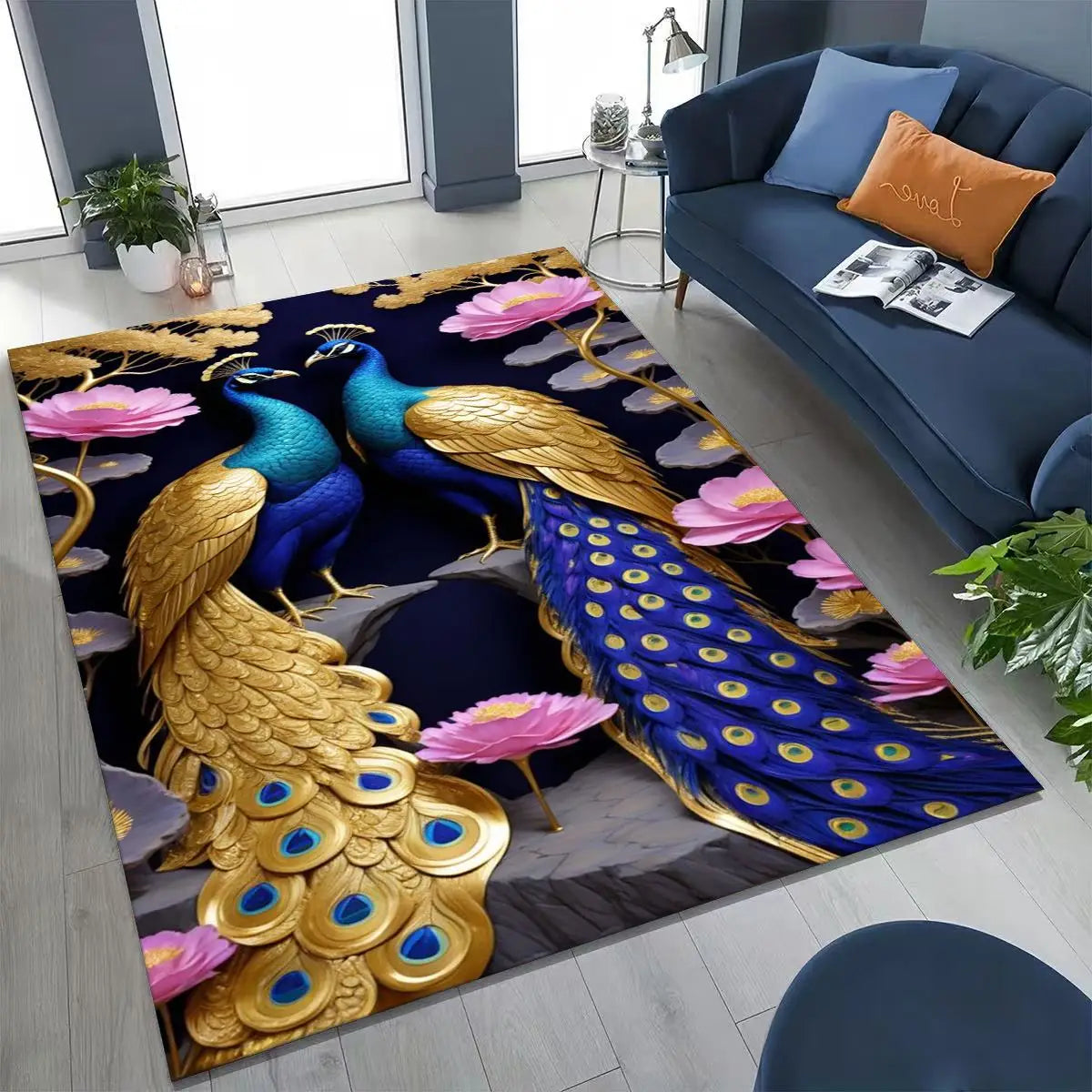 Peacock Rug Decor