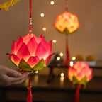 Mid-Autumn Festival Lotus Lantern Hand Held Glowing Light