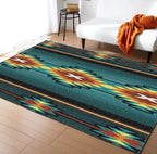 Living Room Rug Indian Tribal Geometric Theme Carpet