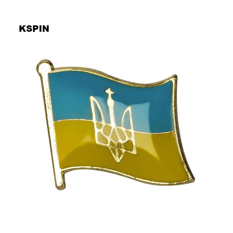 Ukraine Flag Badge with Other Countries