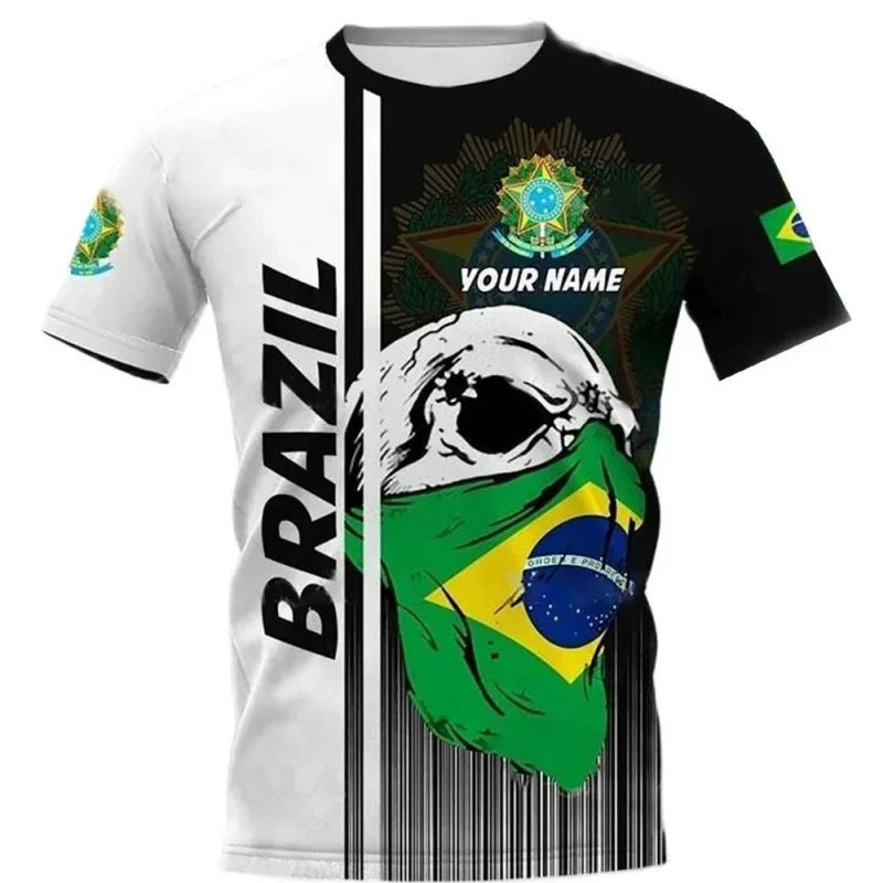 Brazil Flag Graphic Tee for Men