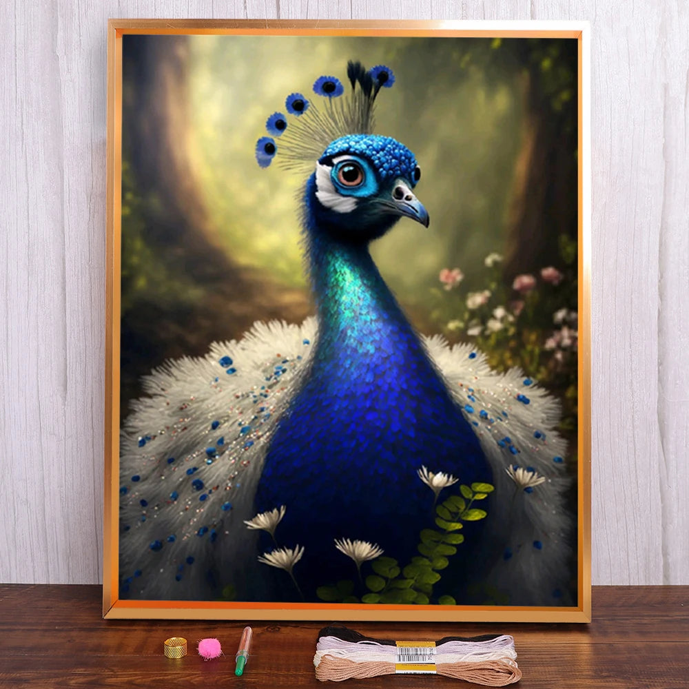Peacock Cross Stitch Kit