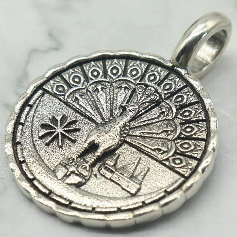Stainless steel Yezidi Lalish Peacock