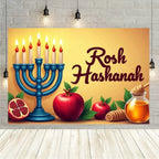 Happy Rosh Hashanah Backdrop Jewish New Year