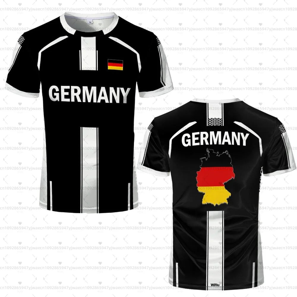 Germany Football Jersey Flag Print T-shirt
