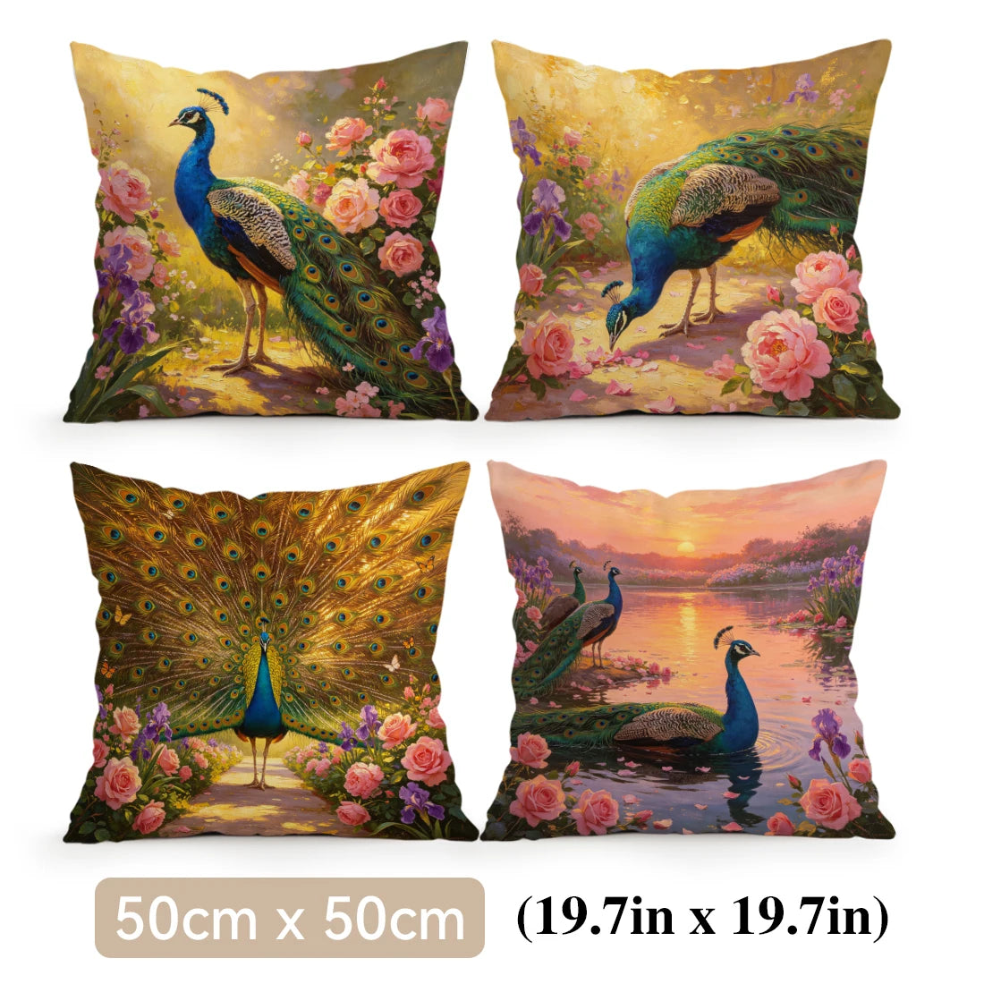 Peacock Pillowcase Decor