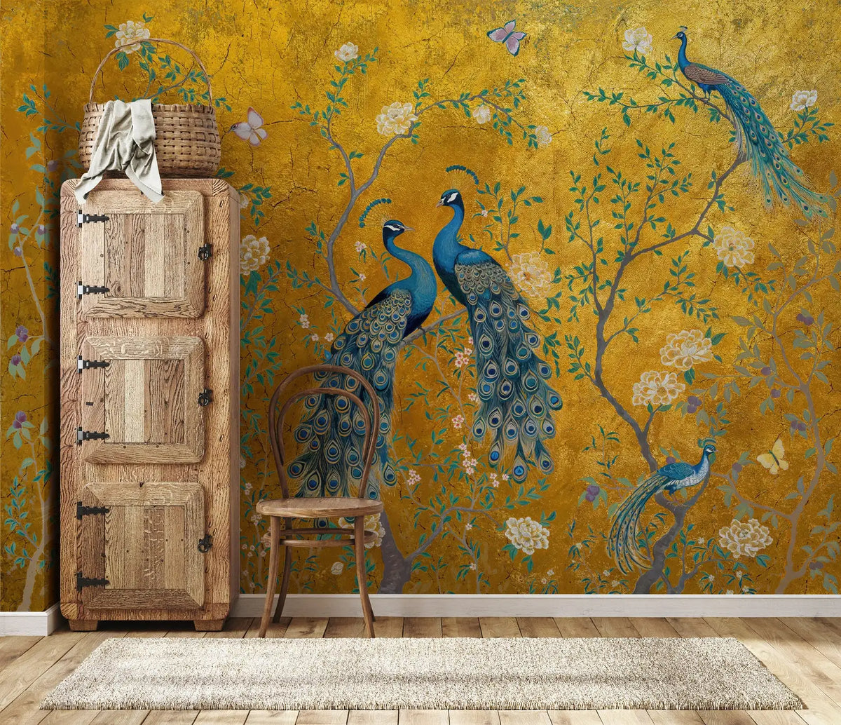 Peacock Mural Wallpaper