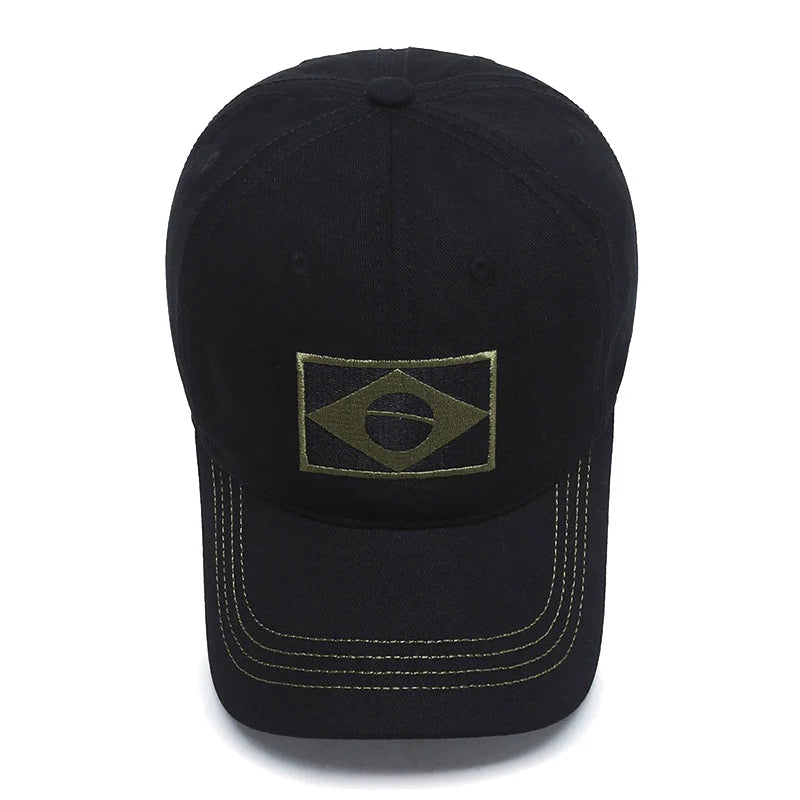 Unisex Brazilian Flag Embroidered Cap