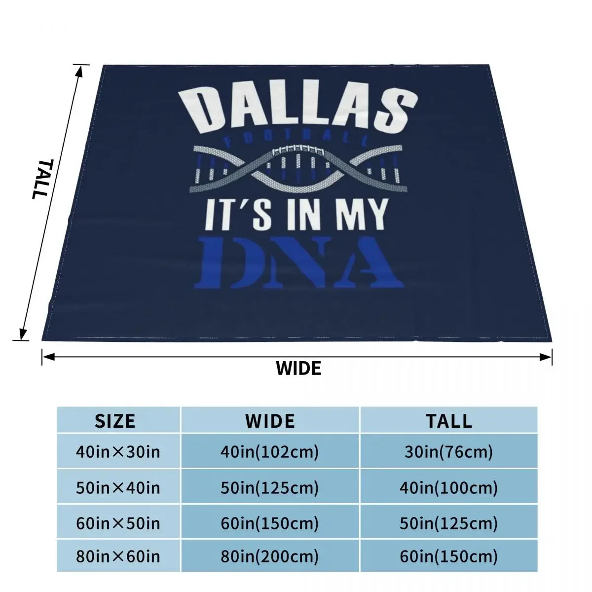 Dallas Football Blanket