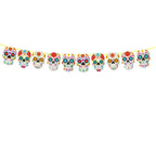 Mexico Day of The Dead Theme Skull Banner Multicolor Photography Backdrop