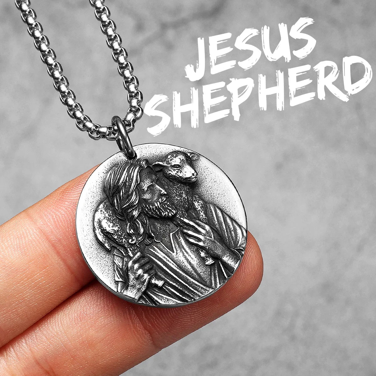 Jesus Heart Cross Necklaces Pendant Chain
