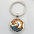 Beautiful Colorful Peacock Keychain