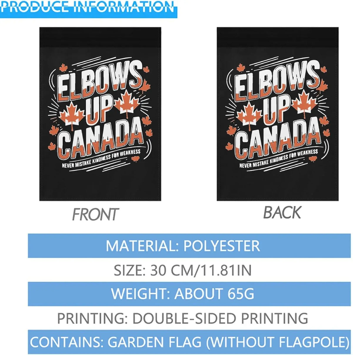 Elbows Up Canada Outdoor Flag