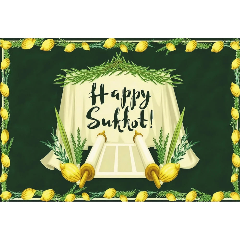 Jewish Collection Festival Rosh Hashanah Hanukkah Party Photo Backdrop