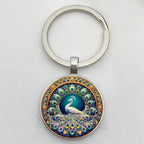 Beautiful Colorful Peacock Keychain