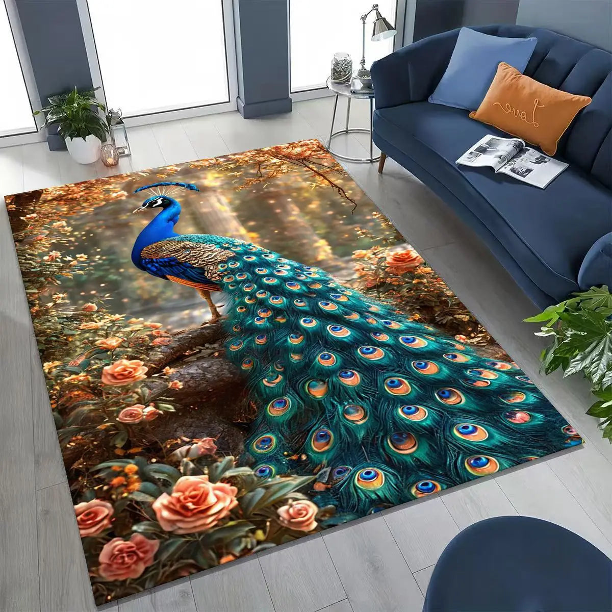 Peacock Rug Decor