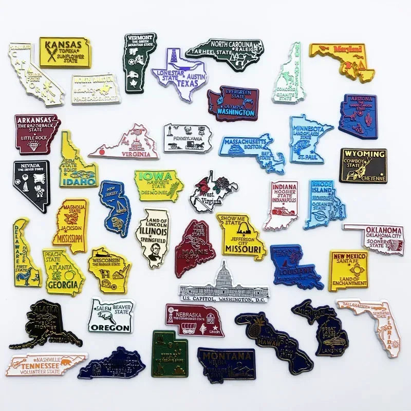 U.S. States Refrigerator Magnet