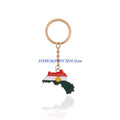 Kurdistan Map Flag Pendant Necklace, Keychain