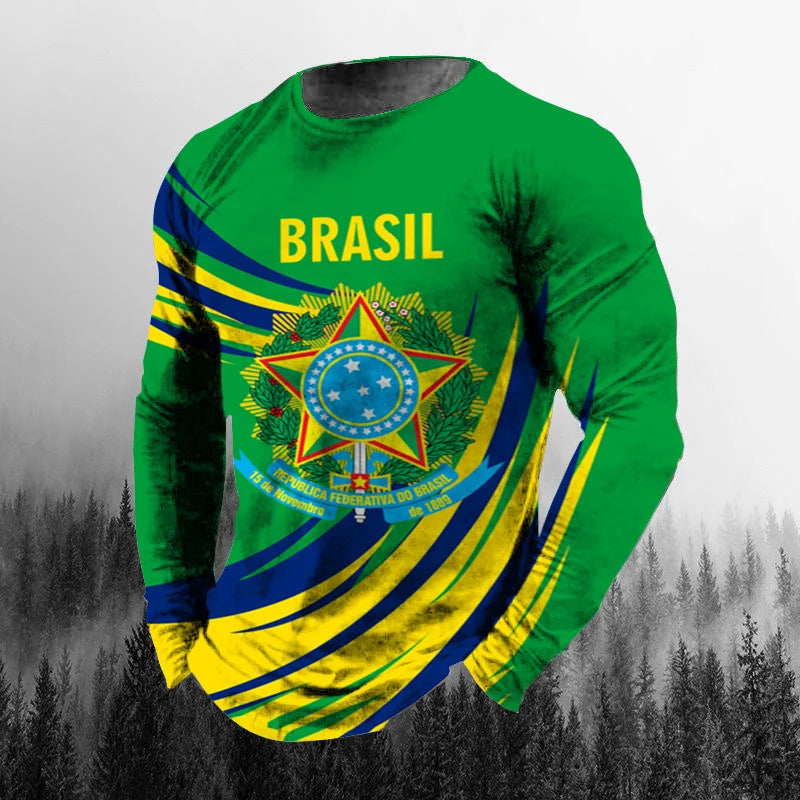 Brazil Flag 3D Print Tee