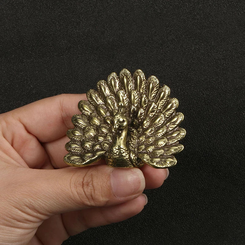 1Pcs Vintage Peacock Statue