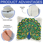 Beautiful Peacock DIY Latch Hook Pillow Cover Kit