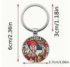 Serbia themed keychain
