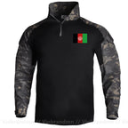 Afghan Flag Design Men's Long Sleeve Combat Uniform