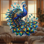 2D Peacock Sun Catcher