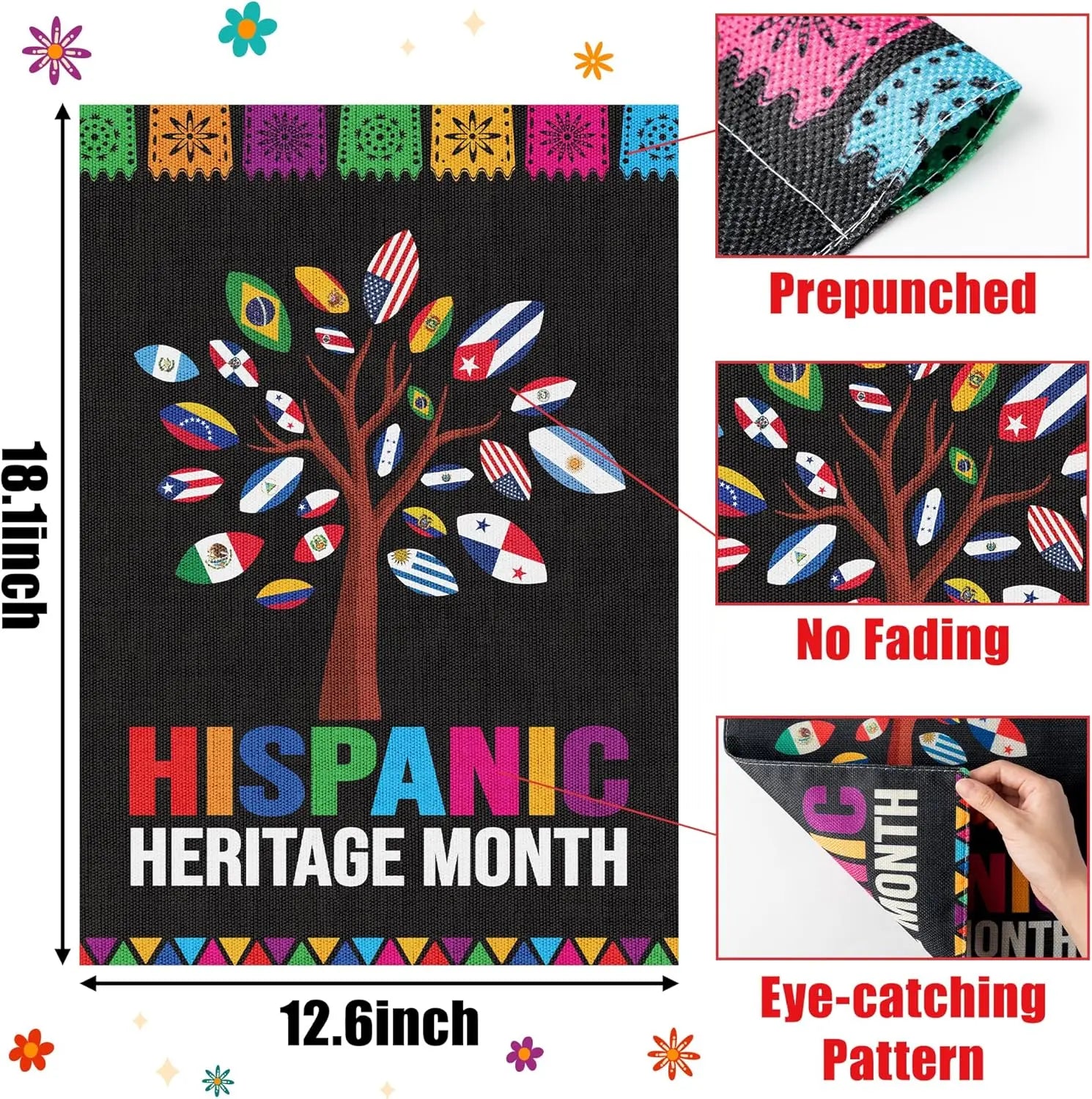 National Hispanic Heritage Month Garden Flag