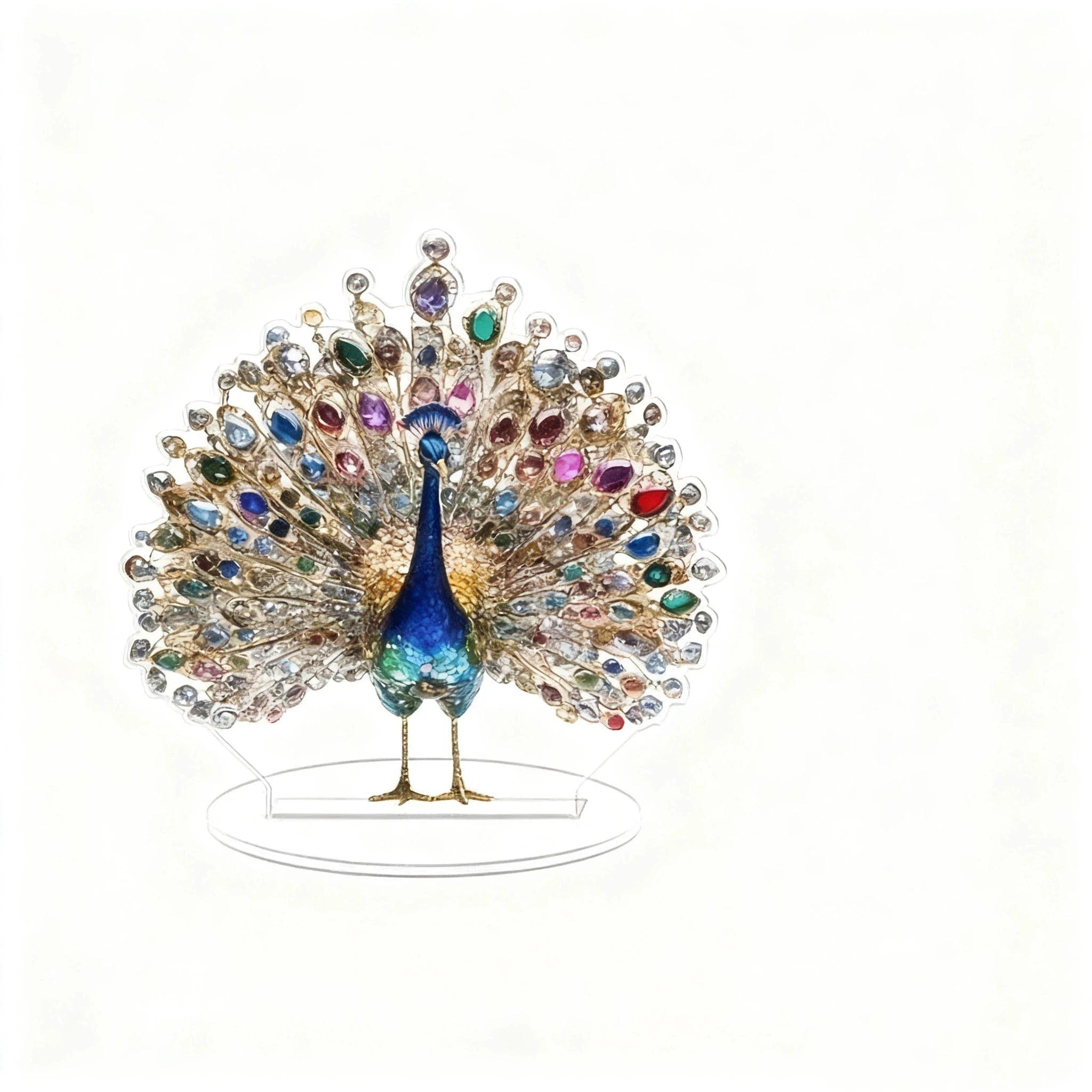 Gorgeous Crystal Peacock Figurine