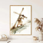 Jesus Sketch Canvas Posters