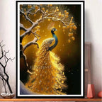Golden Peacock Diamond Painting